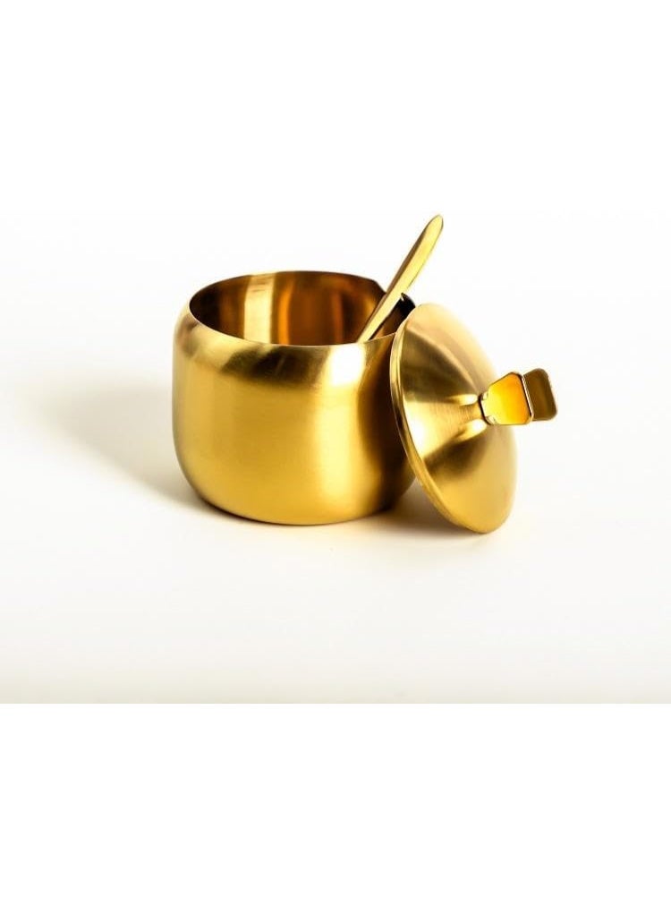 2pcs Stainless Steel Sugar Bowl Spice Jar Storage Seasoning Pot with Lid Spoon - Image 4